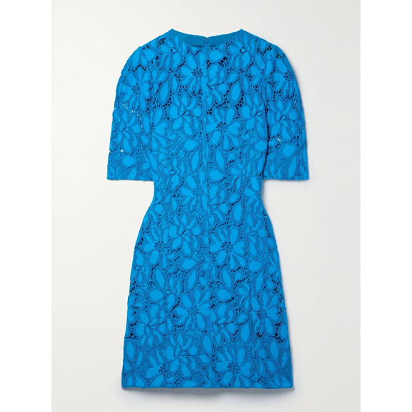 Proenza Schouler 'Corded' Blue Lace Mini Dress Size 8